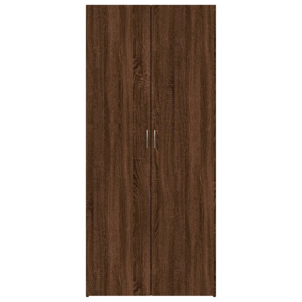 vidaXL Schoenenkast 80x35,5x180 cm bewerkt hout bruin eikenkleur