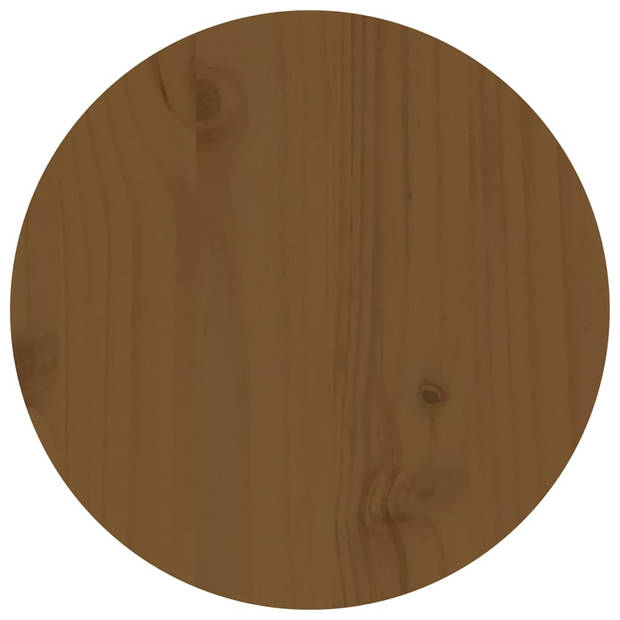 vidaXL Salontafel Ø 35x35 cm massief grenenhout honingbruin