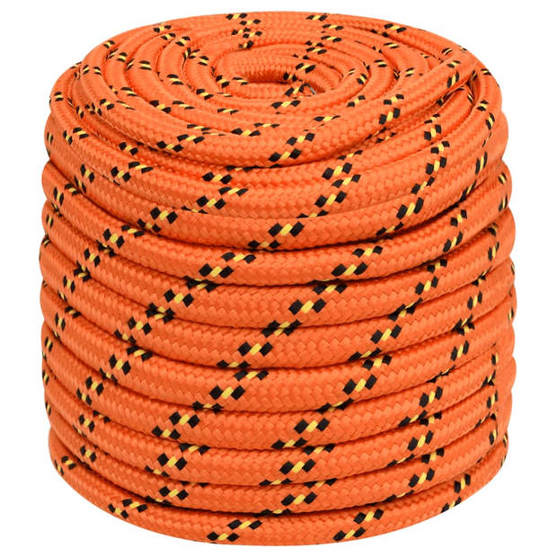 vidaXL Boottouw 18 mm 50 m polypropyleen oranje