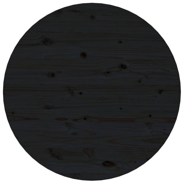 vidaXL Salontafel Ø 55x45 cm massief grenenhout zwart
