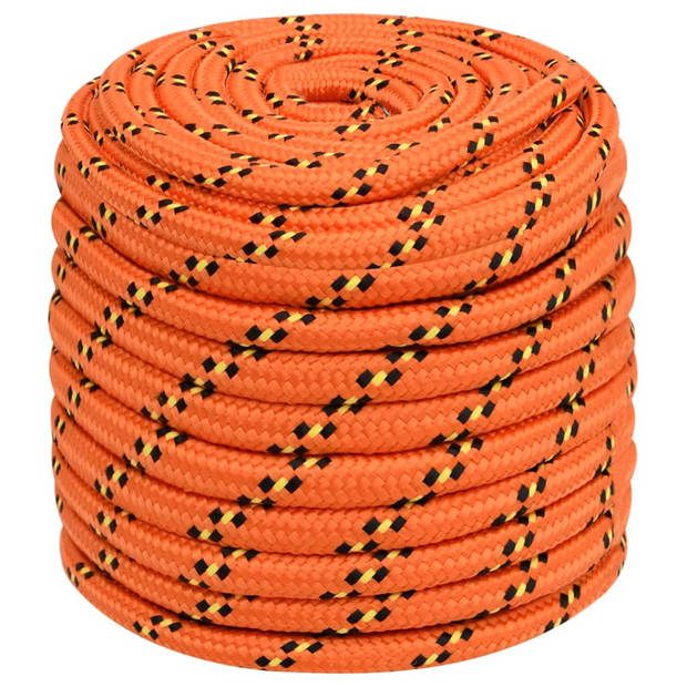 vidaXL Boottouw 16 mm 25 m polypropyleen oranje