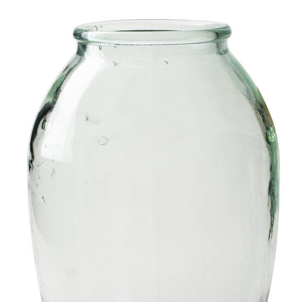 Bloemenvaas - Eco glas transparant - H21 x D15 cm - Vazen
