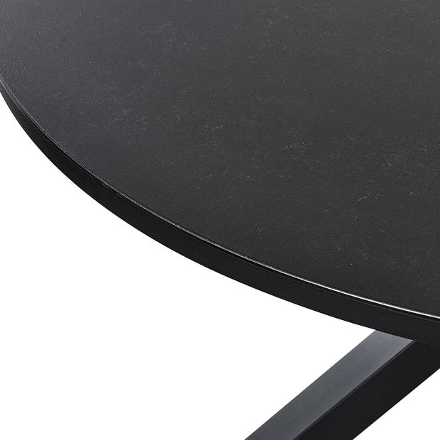 Beliani MALETTO - Ronde tafel-Zwart-Aluminium