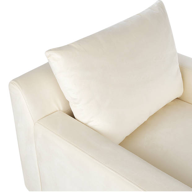 Beliani GUERET - Chaise longue-Beige-Fluweel