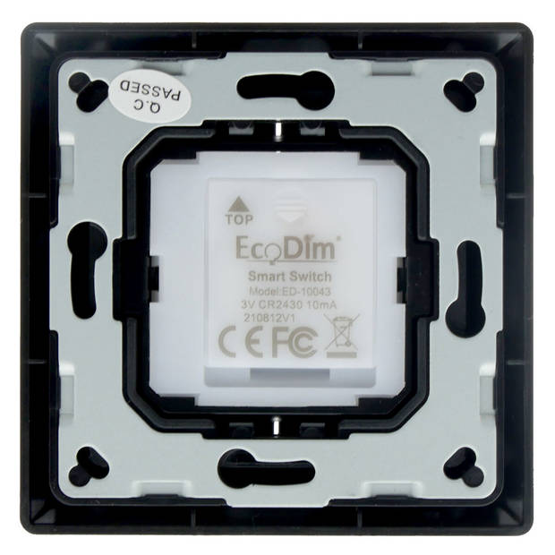 EcoDim - Draadloze Schakelaar - Smart WiFi - ED-10043 - ZigBee - 2-voudig Schakelaar - Zwart - Friends of Philips Hue