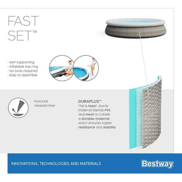Bestway Zwembad Fast Set - 396x84 cm - Inclusief accessoires