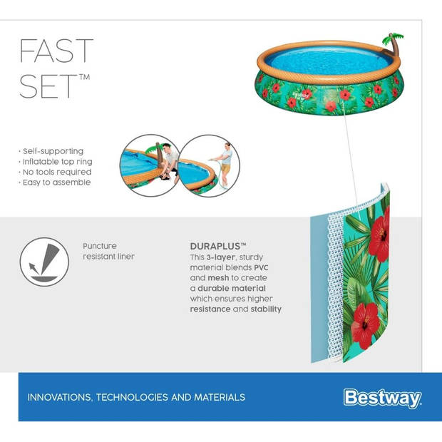 Bestway - Zwembad Fast Set - 457x84 cm - Inclusief accessoires