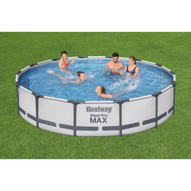 Bestway - Steel Pro MAX - Opzetzwembad inclusief filterpomp - 427x84 cm - Rond