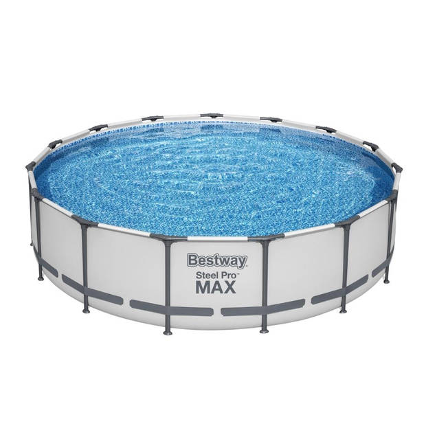 Bestway - Steel Pro MAX - Opzetzwembad inclusief filterpomp en accessoires - 457x107 cm - Rond