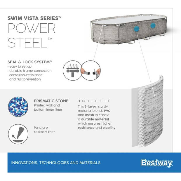 Bestway Zwembad Power Steel Swim Vista - Zwembad Deal - 549x274x122 cm