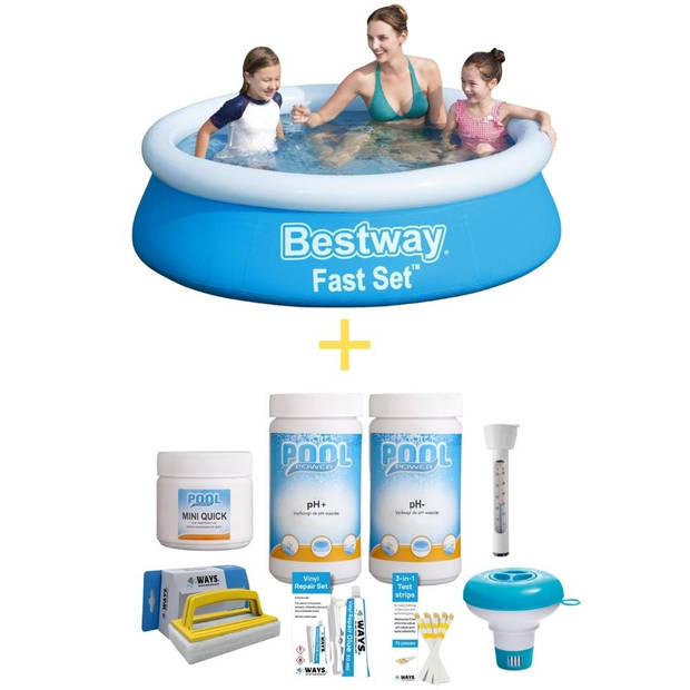 Bestway Zwembad - Fast Set - 183 x 51 cm - Inclusief Onderhoudspakket Small