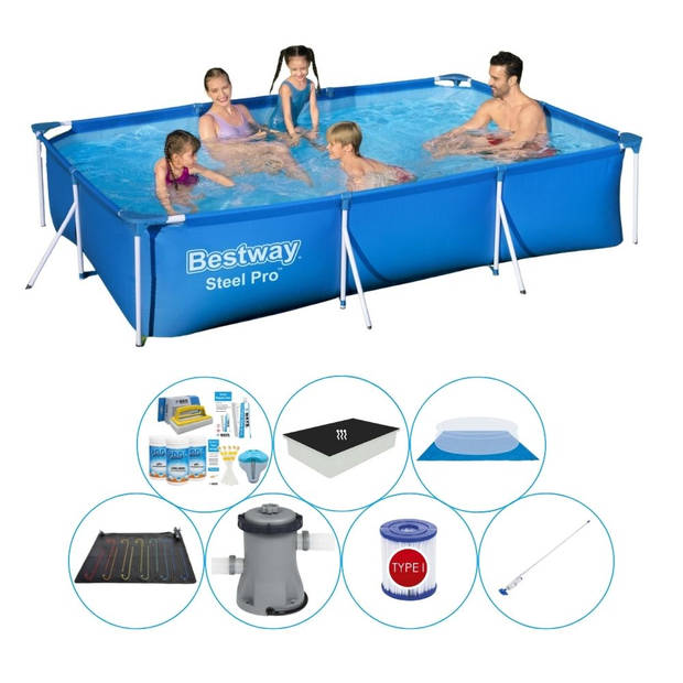 Zwembad Combinatie Deal - Bestway Steel Pro Rechthoekig 300x201x66 cm