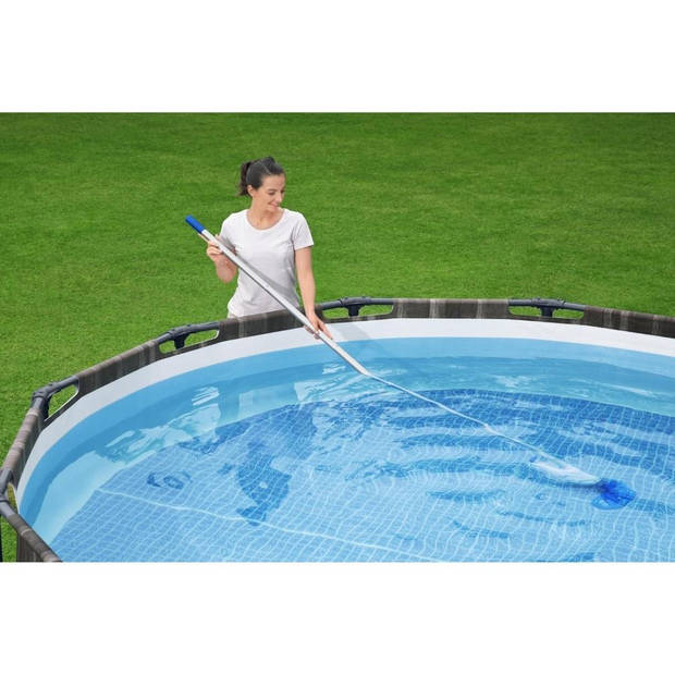 Bestway - Zwembadstofzuiger AquaReach & Zandfilterpomp 8327 L/u & Filterzand 50 kg & WAYS Scrubborstel