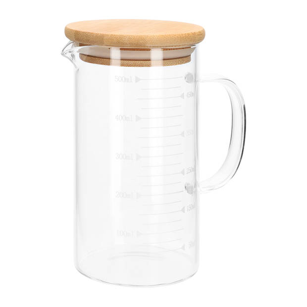 Krumble Maatbeker glas met deksel - 500 ml