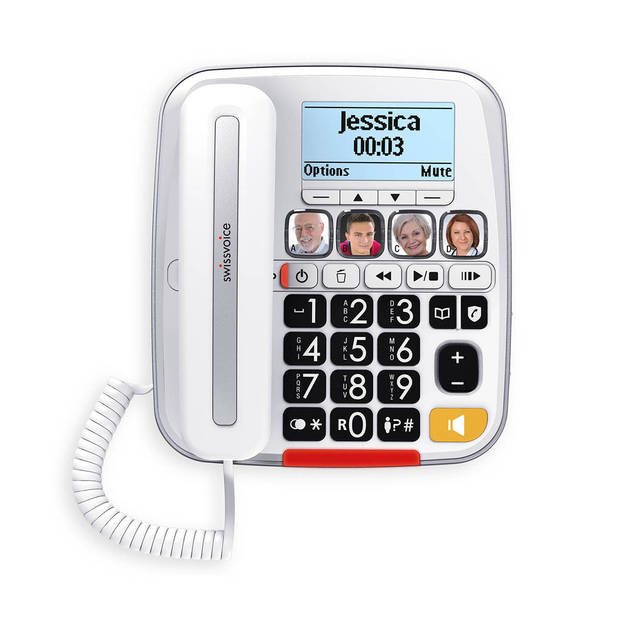 Swissvoice Xtra3355 Combo vaste huistelefoon en draadloze dect telefoon - grote toetsen - foto toetsen - luid belsignaal