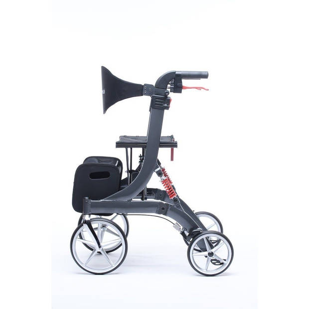 Rollator met vering Spring Gebruikerslengte: 1.60m tot 1.70m, Kleur: Grijs