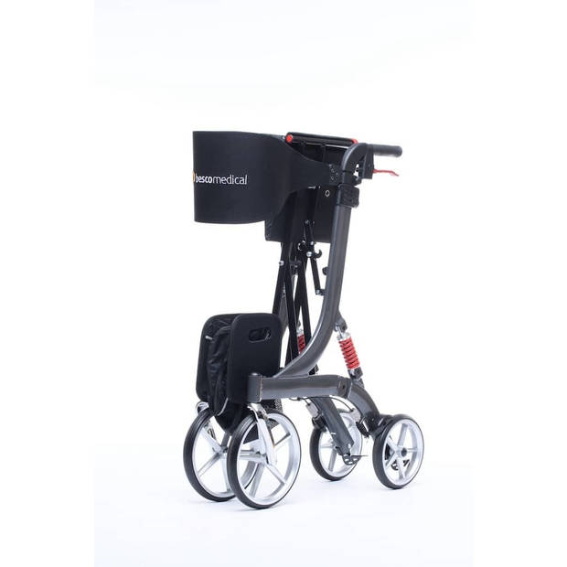 Rollator met vering Spring Gebruikerslengte: 1.60m tot 1.70m, Kleur: Grijs