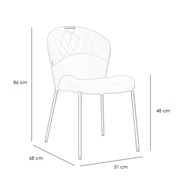 Bronx71 Stapelbare eetkamerstoel Fay eco-leer antraciet - Eetkamerstoelen set van 6.