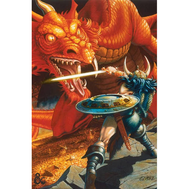 Poster Dungeons & Dragons Classic Red Dragon Battle 61x91,5cm