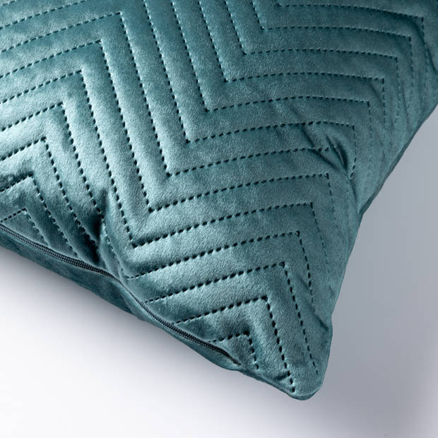 Dutch Decor - DUKE - Kussenhoes 40x40 cm - subtiel geometrisch patroon - Sagebrush Green - groen
