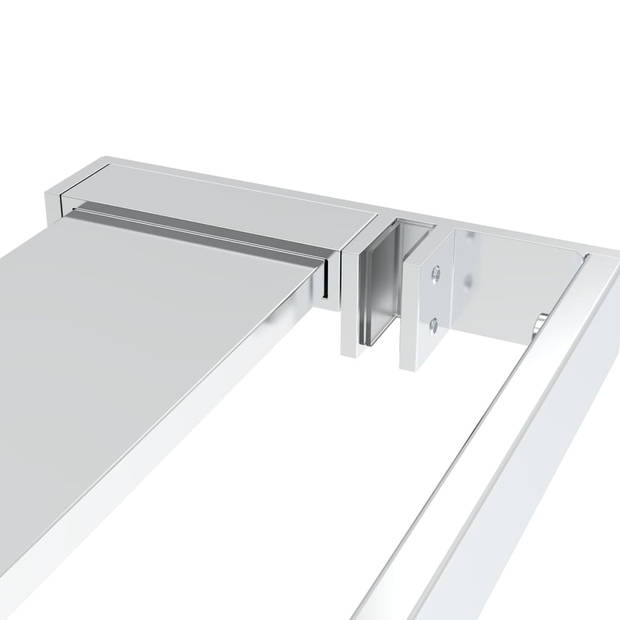 vidaXL Wandschap voor inloopdouchewand 100 cm aluminium chroomkleurig