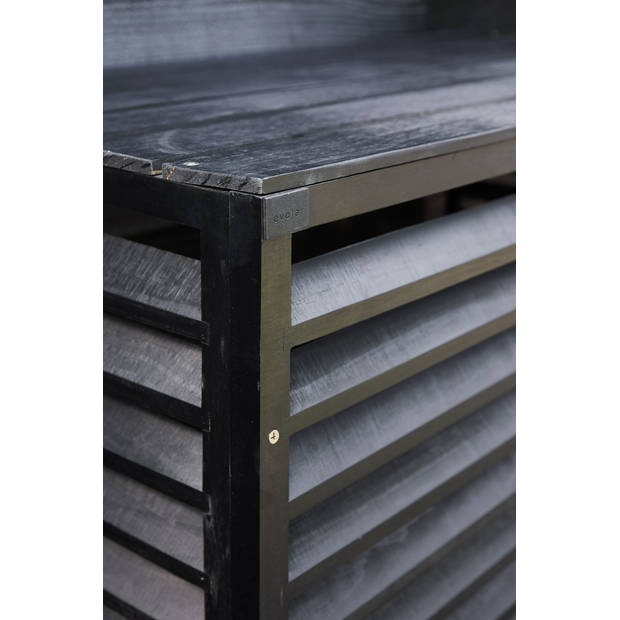 Evolar Bottom Panel voor Airco Omkasting Zwart Wood Large