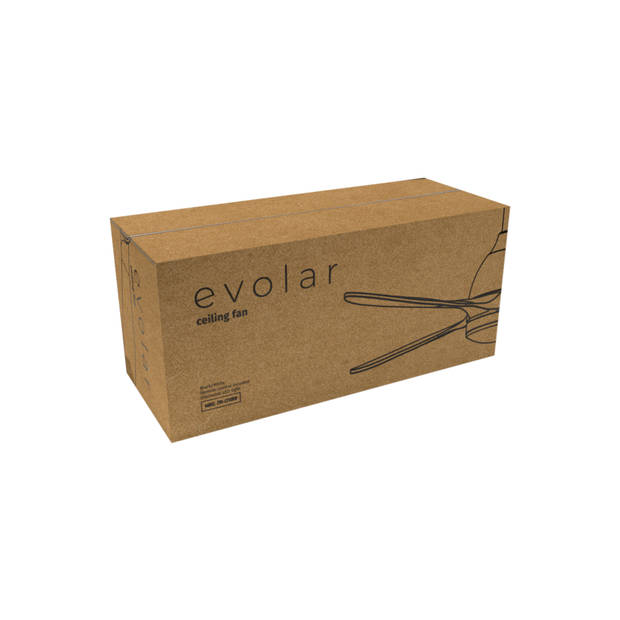 Evolar EVO-CF50BW Plafondventilator Hout/Wit