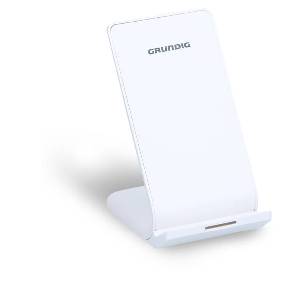 Grundig Draadloze Telefoonoplader - Oplaadstation - voor Smartphone - Slank Design - Wit