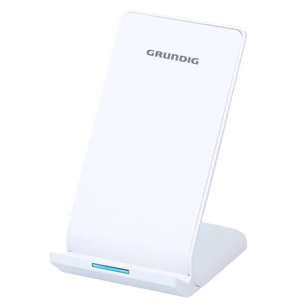 Grundig Draadloze Telefoonoplader - Oplaadstation - voor Smartphone - Slank Design - Wit