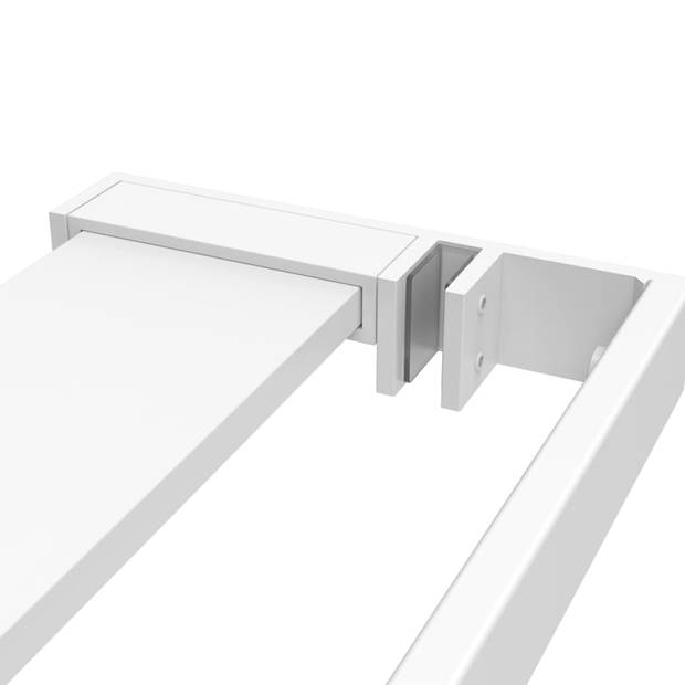 vidaXL Wandschap voor inloopdouchewand 115 cm aluminium wit