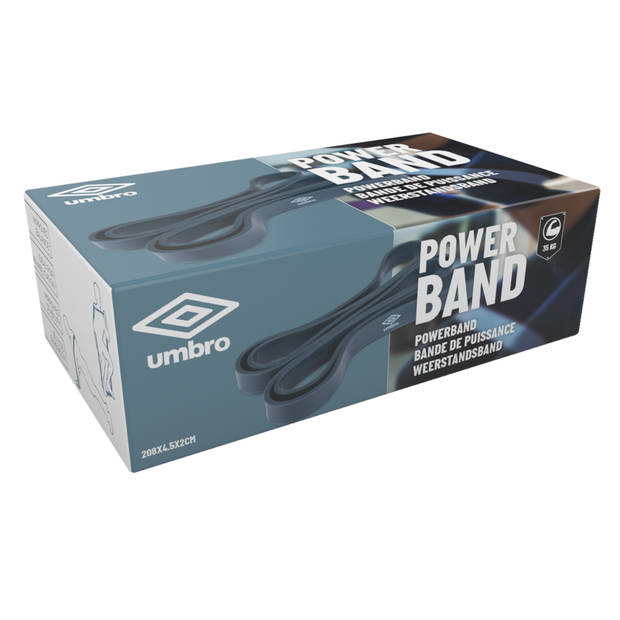 Umbro Weerstandsband - 35kg - Intensiviseert je Training - Makkelijk Meenemen - Gemiddeld Gevorderd - Blauw