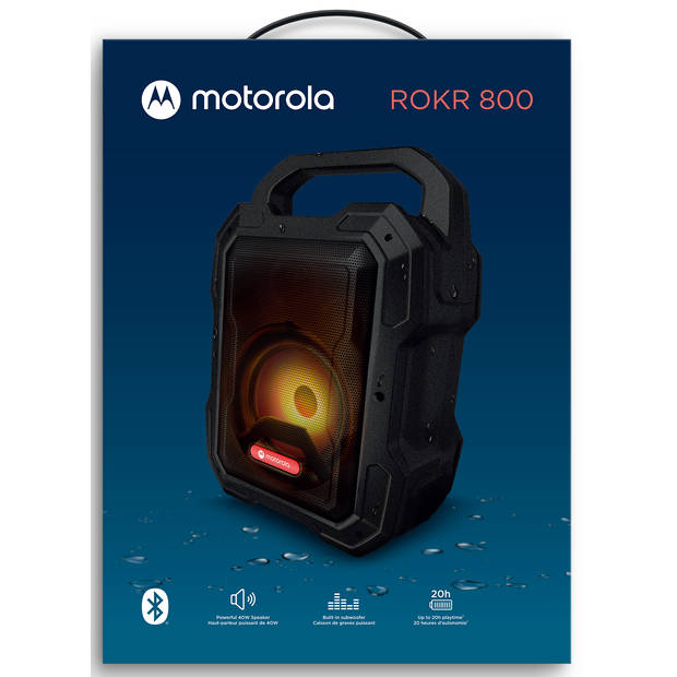 Dankzij de draagbare Bluetooth®-luidsprekers Motorola ROKR 800