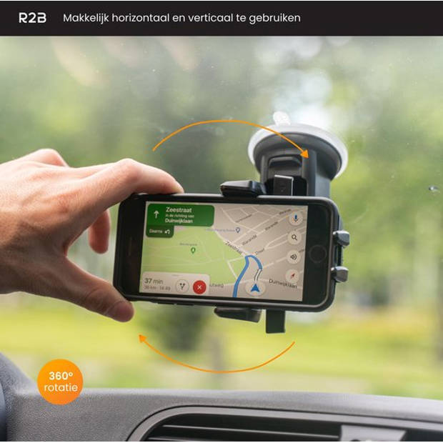 R2B Telefoonhouders Auto Zuignap - Voor Raam en Dashboard - Gsm Houder Auto - Autoaccessoires - Auto Telefoonhouder