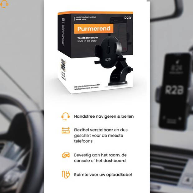 R2B Telefoonhouders Auto Zuignap - Voor Raam en Dashboard - Gsm Houder Auto - Autoaccessoires - Auto Telefoonhouder