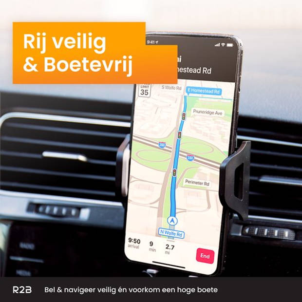 R2B Telefoonhouders Auto Zuignap - Voor Raam, Dashboard en Ventilatie - Telefoonhouder Auto Ventilatie - Gsm Houder Auto