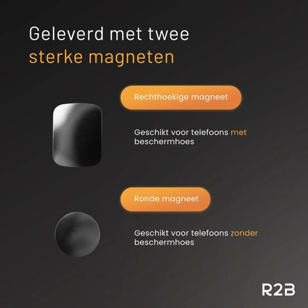 R2B Telefoonhouders Auto Magnetisch - Voor Dashboard/Console - Gsm Houder Auto - Autoaccessoires - Auto Telefoonhouder