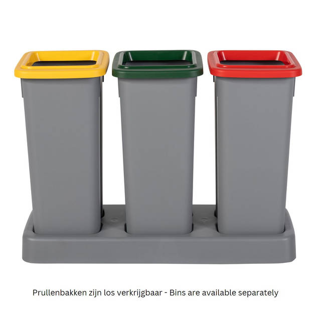 Plafor Fit Bin prullenbak standaard 3x53L - Plastic standaard voor 3 afvalbakken – Vuilnisbakhouder