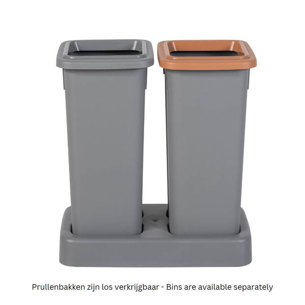 Plafor Fit Bin prullenbak standaard 2x75L - Plastic standaard voor 2 afvalbakken – Vuilnisbakhouder