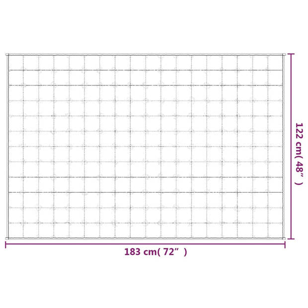 vidaXL Verzwaringsdeken 122x183 cm 9 kg stof grijs