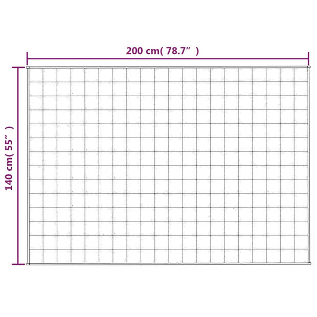 vidaXL Verzwaringsdeken 140x200 cm 10 kg stof grijs