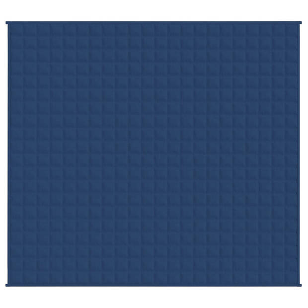 vidaXL Verzwaringsdeken 220x240 cm 11 kg stof blauw