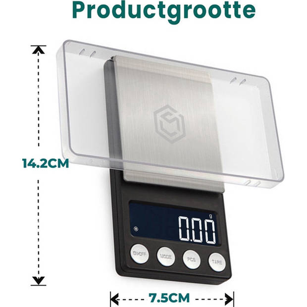 Ease Electronicz digitale mini precisie keukenweegschaal - 0,01 tot 500 gram