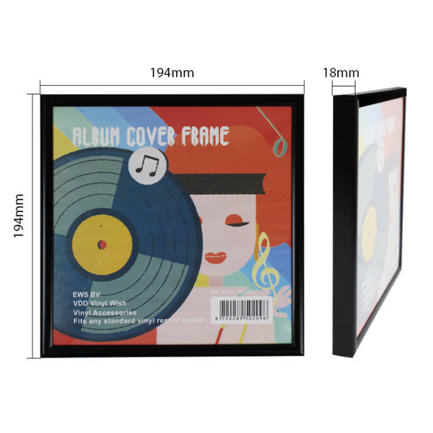 Lp Vinyl platen wissellijst voor 7 inch singles - inlijsten lp vinyl elpee single platen 7 inch