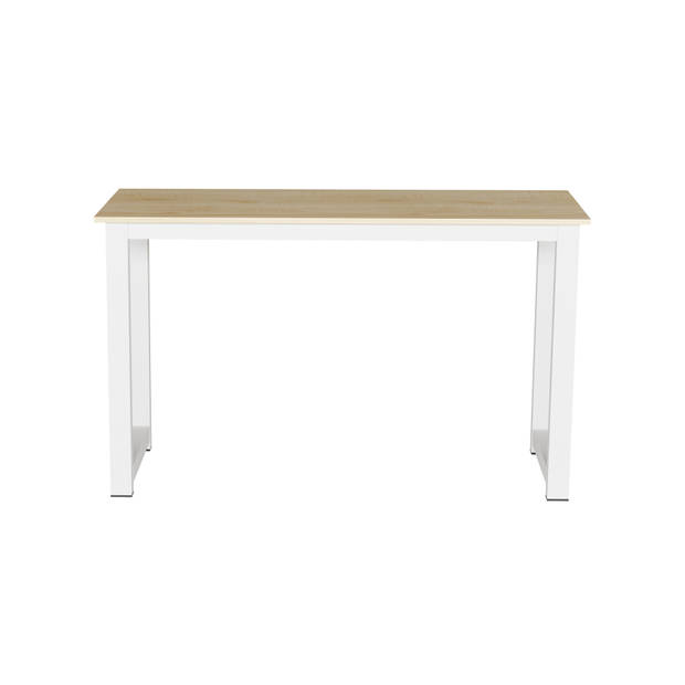 Bureau tafel - keukentafel - 110 cm breed - bruin wit