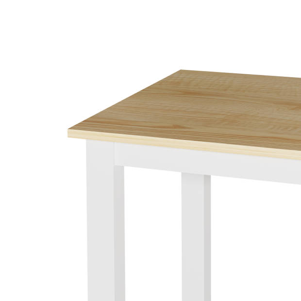 Bureau tafel - keukentafel - 110 cm breed - bruin wit