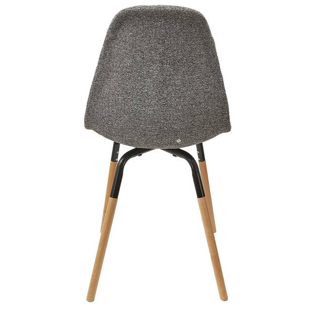 Set van 4 stuks Eetkamerstoelen Phenix Eettafelstoel - Donkergrijs