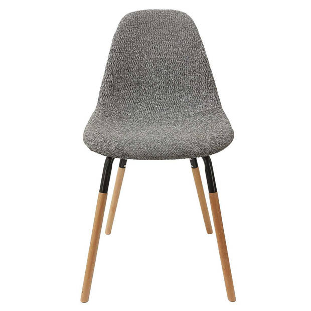 Set van 4 stuks Eetkamerstoelen Phenix Eettafelstoel - Donkergrijs