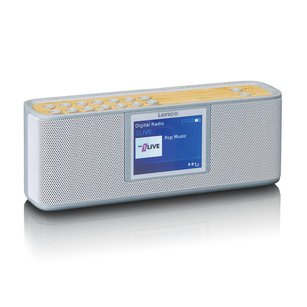 Eco DAB+ radio met Bluetooth® 5.0 Lenco Bamboe-Wit