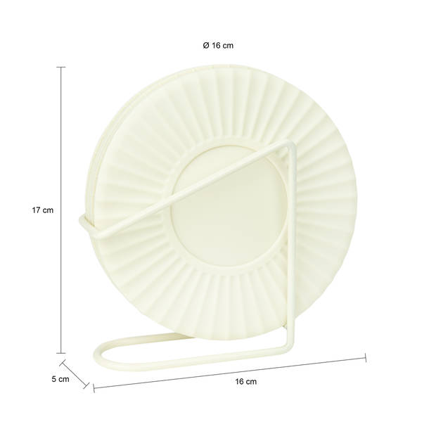 Krumble Glasonderzetter - Set van 5 + houder - Siliconen - Wit