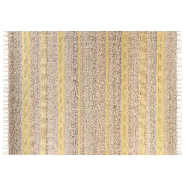 Beliani TALPUR - Gevlochten-Beige-Jute